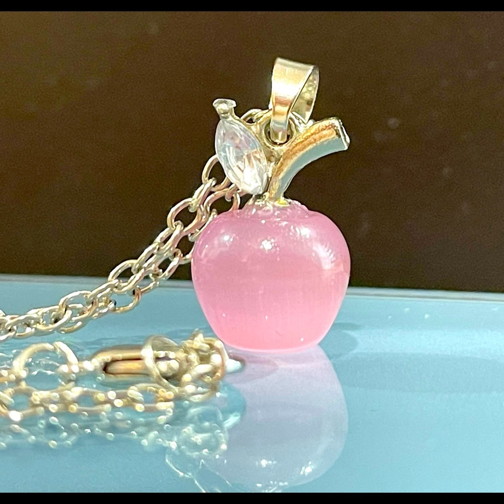 Crystal Apple Necklace